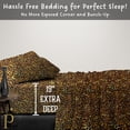 thumbnail image 4 of PRATYUX Split Head Cal-King Sheet Set - 800-Thread Count 100% Organic Cotton - 4-PC Set - 19" Deep Pockets - 32" Split, Leopard Print, 4 of 7