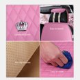 thumbnail image 6 of Red Rain Pink Seat Covers Full Set Leather Auto Seat Covers 9PCS Front & Rear Seat Covers with Airbag Compatible Universal Fit Most Car Auto Suv (WM-Pink), 6 of 6