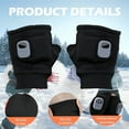 thumbnail image 6 of Portable Heated Gloves for Women Man, Rechargeable Electric Heated Fingerless Gloves with Digital Display, Smart Thermostatic Gloves for Work Cycling Skiing Outdoor Snow, 6 of 10