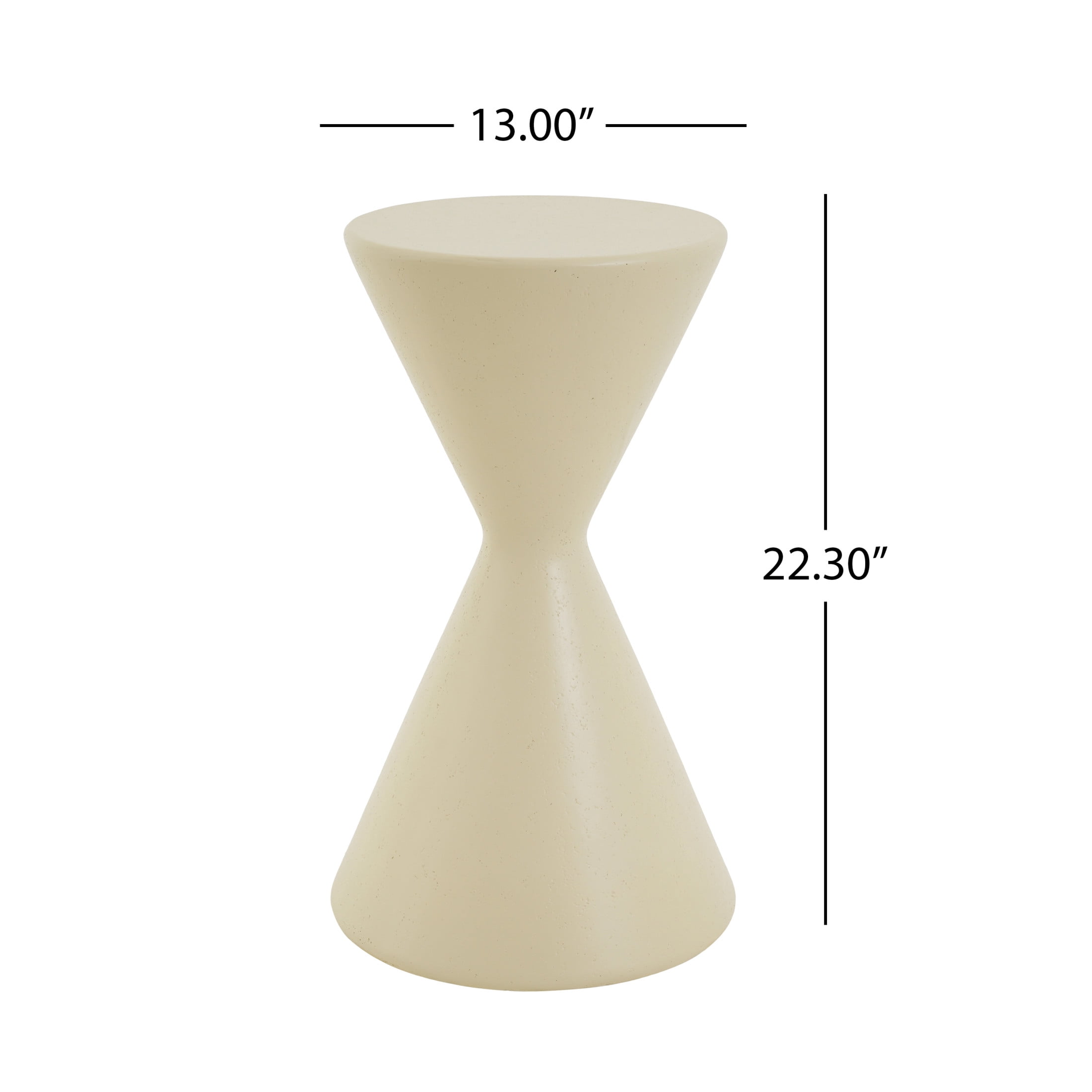 Christopher Knight Home 22.3"H Modern Round Garden Pedestal, Indoor Outdoor MGO Plant Stand, Beige