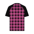 thumbnail image 4 of APEXFWDT Mens Pajama Short Sets Short Sleeve Plaid Top and Shorts Pajama Sleepwear Comfy 2 Piece Lounge Set with Pocket, 4 of 8
