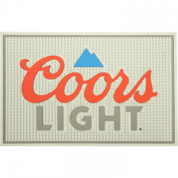 Coors Light Logo 18 x 12 Rubber Bar Mat