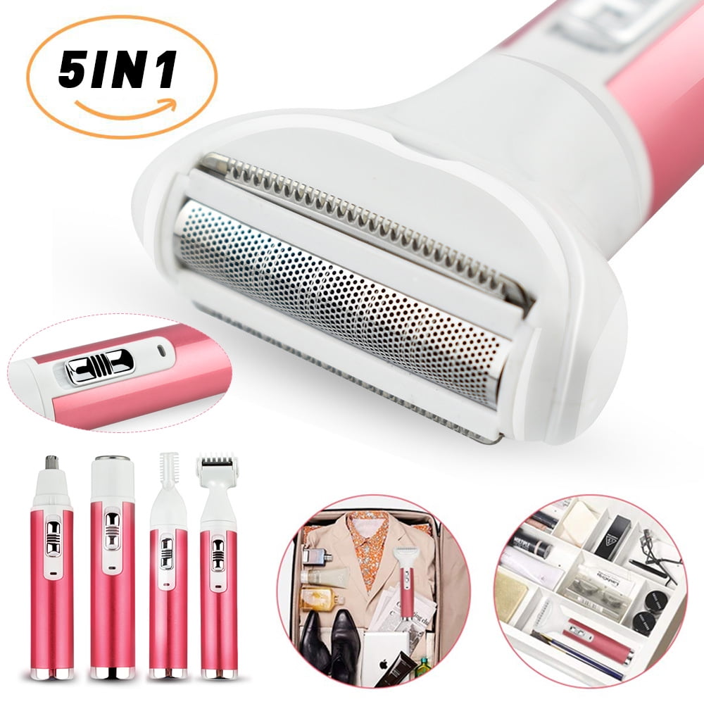POINTERTECK 5 In 1 Electric Shaver Women Ladies Razor Dry Wet Rechargeable Hair Leg Removal