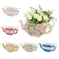 thumbnail image 2 of Efavormart 6 Pack Mixed Paper Teapot Favor Boxes with Vintage Floral Design, Flower Boxes Centerpiece Tea Party Supplies - 10"x3.5"x5", 2 of 5