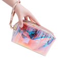 thumbnail image 1 of Zip Cosmetic Bag Portable Waterproof Travel Makeup Bag Zippered Toiletry Pouch, 1 of 10