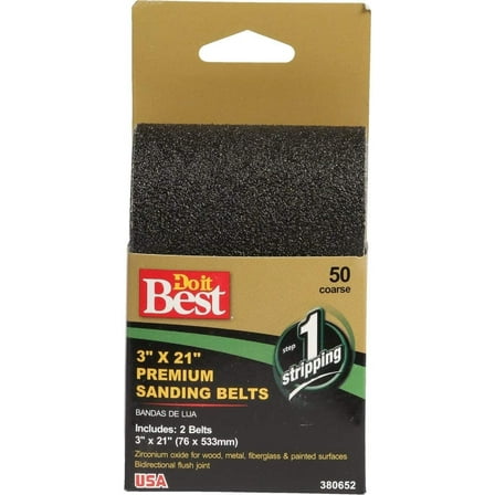 Do it Best Sanding Belt, 3X21 80G Sanding Belt