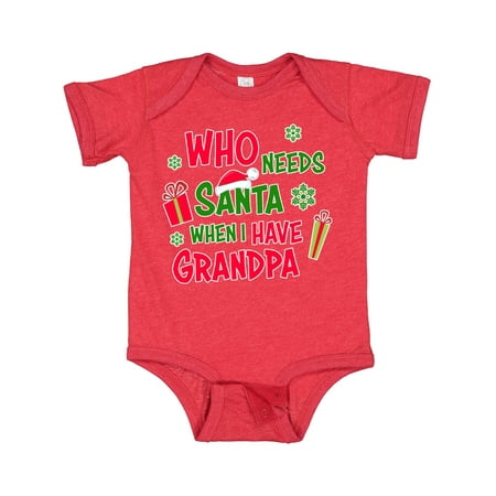 

Inktastic Who Needs Santa when I Have Grandpa Gift Baby Boy or Baby Girl Bodysuit