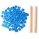 thumbnail image 2 of 100 tarjetas de madera con letras minúsculas del alfabeto y 2 soportes para manualidades de bricolaje para bodas. Azul, 2 of 6