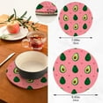 thumbnail image 3 of SKYSONIC Cute Avocado Pot Holders Trivets, 2 Pcs Heat Resistant Trivets,Summer Friut Pink Cotton Thread Weave Mats for Hot Pads Pans Pot Bowl Teapot for Kitchen Decor, 3 of 7