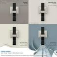 thumbnail image 6 of Amerock Burbank Transitional Single Prong Matte Black/Satin Nickel Wall Hook, 6 of 9