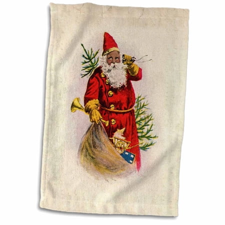 3dRose Illustration Of African American Santa Claus - Towel  15 by 22-inch