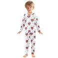 thumbnail image 3 of Cute Dog Footprint Pattern Cotton Pajamas 2 Piece Set Sleepwear Soft and Comfortable Homewear Nightwear, 3 of 7