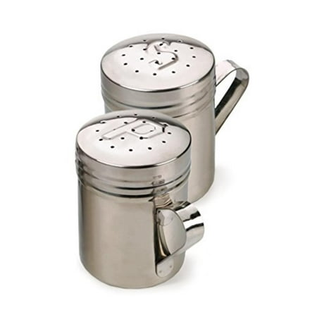 Necessities Set - Stovetop Salt & Pepper Set, 1 EA, A kitchen stove top necessity. Heavy duty unbreakable stainless set has a large 10 ounce capacity for everyday use By RSVP International