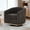 Charcoal, variant on Modern Chenille Upholstered Barrel Chair in Pumpkin Shape with Cushioned Metal Base 360° Swivel for Living Room,Charcoal