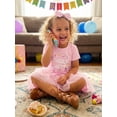 thumbnail image 3 of BemeyourBBs Toddler Baby Girl Birthday Outfits 1st 2nd 3rd 4th Birthday Summer Clothes Letter Embroidery Short Sleeve T Shirt Tops and Tulle Tutu Skirts Set Headband 3Pcs Set, 3 of 9