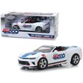 thumbnail image 1 of 2017 Chevrolet Camaro SS Convertible White \ 101 Running Indy 500 Presentado \ por PennGrade Motor Oil 500 Festival Event Car 1/24 Diecast Model Car de Greenlight "" " Greenlight 18247, 1 of 1