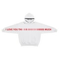 thumbnail image 6 of Tisuna Couple Partner Friends' Unisex Hoodies Letter Print Long Sleeve Sweatshirt Fashion Stylish Adult Women Men Valentine Festival Spring Outfits White Size Xxl, 6 of 6