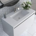 thumbnail image 7 of James Martin Vanities 35.4" Single Vanity, Mid-Century Walnut w/ Glossy White Composite Stone Top, 7 of 7