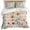 Blue, variant on Colorful Spring Floral Bedding 3 Piece Duvet Cover Set Twin Size, Elegant Summer Botanical Rustic Soft Microfiber Comforter Cover with Zipper Closure & Pillowcases, FadeResistant Quilt Cover