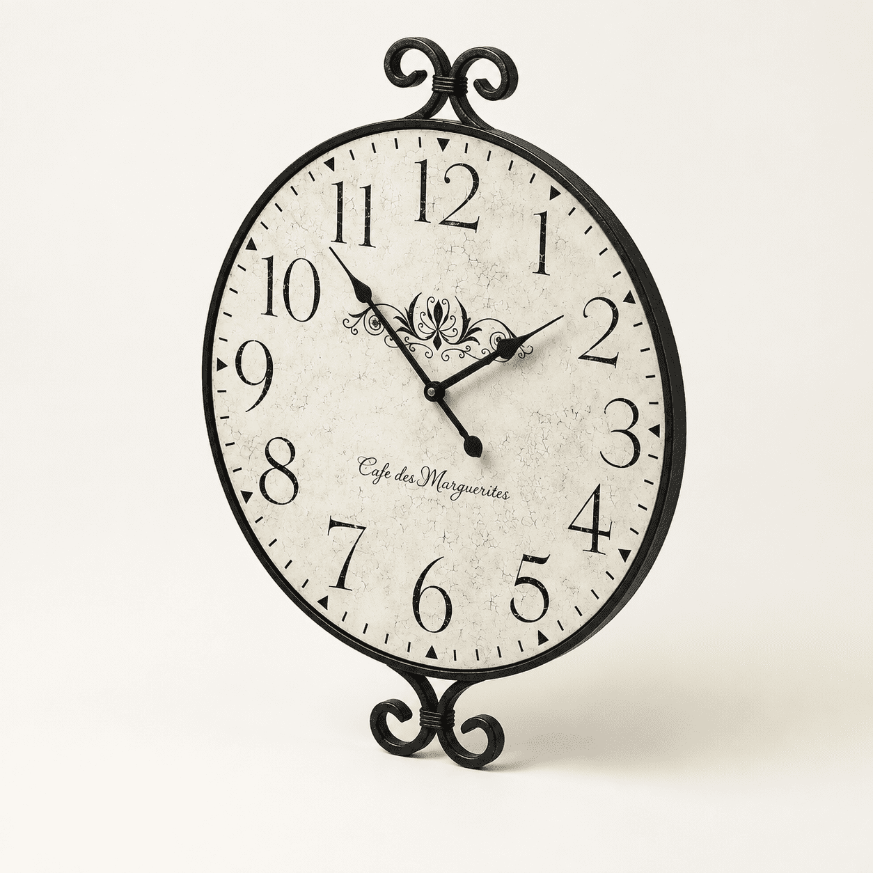Vintage Wall Clock-24'', 24 Inch Wrought Iron Farmhouse Silent Decorative Clock