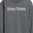 thumbnail image 3 of Instant Message - They Them Pronouns - Men's Long Sleeve Graphic T-Shirt, 3 of 6