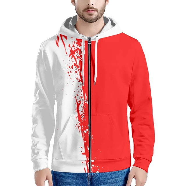 2022 Qatar Football World Cup Zip Hooded Sweater Netherlands Spain Brazil Fans Cheering Jacket