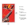 thumbnail image 2 of 9th Paris Jazz Festival (9˚Festival de Jazz de Paris) - Vintage Music Poster c.1988 - Master Art Print (Unframed) 13in x 19in, 2 of 4