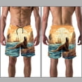thumbnail image 3 of luoweisi Men's Beach Shorts Quick Dry Swim Trunks with Mesh Lining Sea Lion 2XL, 3 of 5