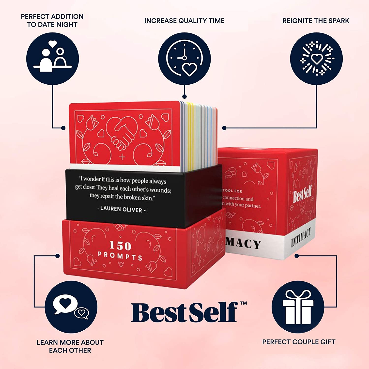 The Lovers Deck - Couples Card Game With 110 Relationship Prompts To Deepen Connection & Intimacy