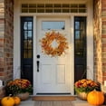 thumbnail image 4 of TETOU 20.5" Fall Wreaths for Front Door, Artificial Pumpkin Maple Leaves Harvest Autumn Wreath with Eucalyptus Leaves for Fall Thanksgiving Halloween Door Wall Porch Indoor Outdoor Decoratioin, 4 of 8