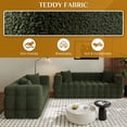 thumbnail image 5 of Wiilayok 59.1"+80.3" Modern Tufted Upholstered 2 & 3 Seater Sofa Set with 4 Pillows, Comfy Sherpa Deep Seat Cloud Couch, Loveseat for Living Room Apartment, Olive Green, 5 of 8