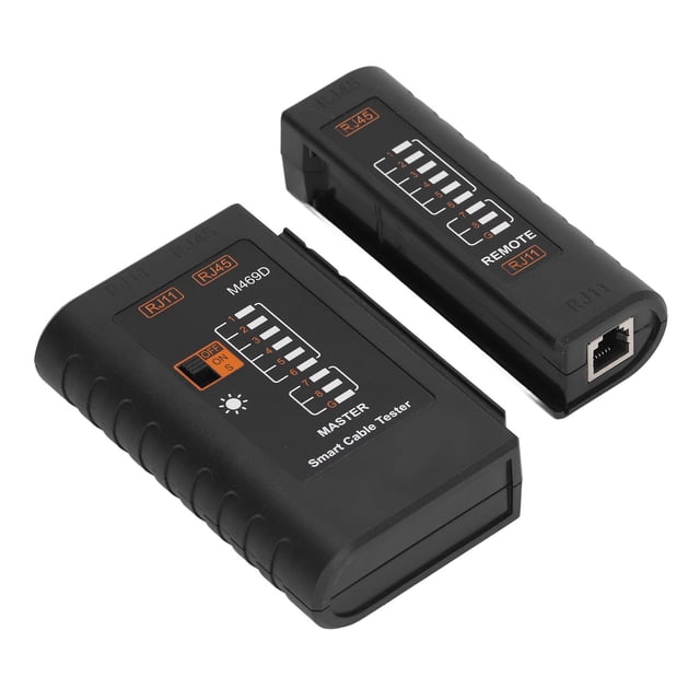 Testeur de Câble LAN, Affichage d'État LED RJ45 RJ11 ABS Testeur de Câble de Détection Précis Portable pour