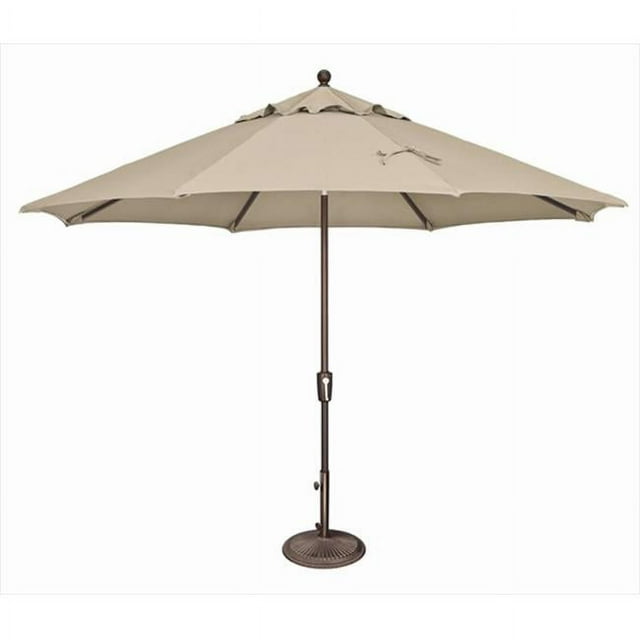 SimplyShade Parasol Octogonal Inclinable à Bouton-Poussoir 11 Pieds Beige Antique