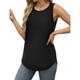 thumbnail image 2 of MOSHU 2 Pack Tank Tops for Women Loose Fit Summer Sleeveless Tops Round Neck Flowy Casual Shirts Outfits, 2 of 7
