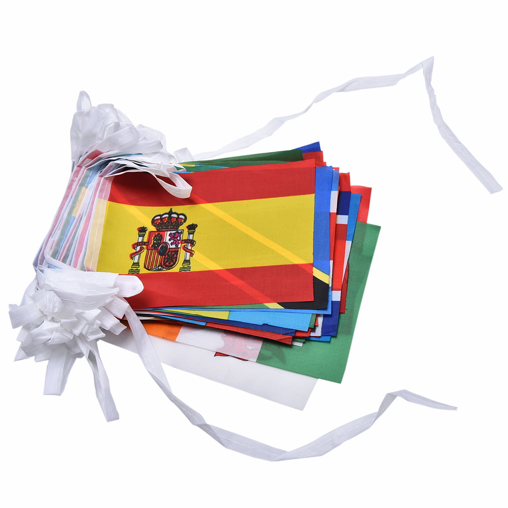100x Countries String Flags 25M International World 82ft  Party Banner BuntingDS 