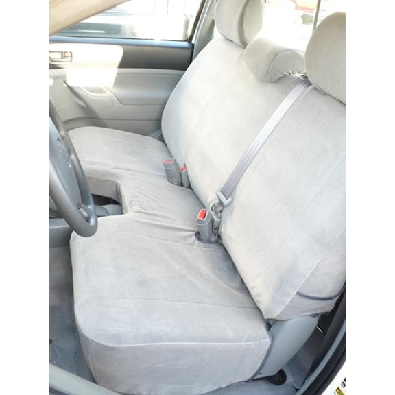 Durafit Seat Covers, 2009-2014 Toyota Tacoma Front Solid Bench Seat Covers, 3 Headrests Adjustable, Made in Graphite Twill