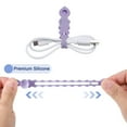 thumbnail image 3 of Uxcell 12Pack de Correas de Cable de Silicona de 4.7 Pulgadas, Organizadores Reutilizables de Cable, Morado, 3 of 7