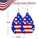 thumbnail image 2 of pares de pendientes de cuero sintético con bandera estadounidense, pendientes colgantes, pendientes patrióticos ligeros del Día de la Independencia, pendientes de gancho, joyería para niñas, 2 of 6