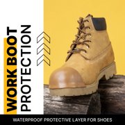 Boot Toe Protector Adhesive, Shoe Glue Toe Protectors for Shoes and Work Boots - Waterproof, Heat Resistant, Heavy Duty Protective Layer and Shoe Repair Kit - Easy Application, Covers 2 Shoes, Tan Co