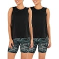 thumbnail image 4 of Athletic Works Women's Active Repreve Racerback Tank Top 2-Pack, 4 of 5