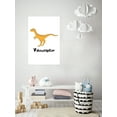 thumbnail image 2 of Awkward Styles Velociraptor Poster Wall Art Dinosaur Illustration Dinosaur Digital Art Rex Dinosaur Room Wall Art Decals Room Decor Nursery Room Decor Dinosaur Kids Room Decor T-Rex Poster Decor Ideas, 2 of 3