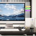 thumbnail image 4 of SHISUYAN 2pcs Acrylic Monitor Memo Boards Computer Left Right Side Panel Note Holder Office Desk Accessories Desktop Organizer Reminder Board, 4 of 8