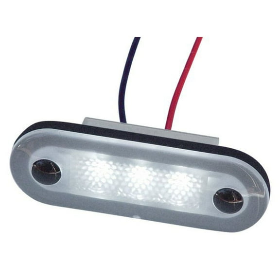 Aqua Signal 16400-7 Santiago 3-LED Oval Accent and Courtesy Light - 3.35" x 1.22", White