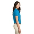 thumbnail image 3 of Port Authority Adult Female Women Plain Short Sleeves Polo Turquoise X-Large, 3 of 6
