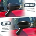 thumbnail image 2 of Par de tapas de reemplazo para espejo retrovisor de coche en fibra de carbono negra para Fiat 500 2007-2023, 2 of 6