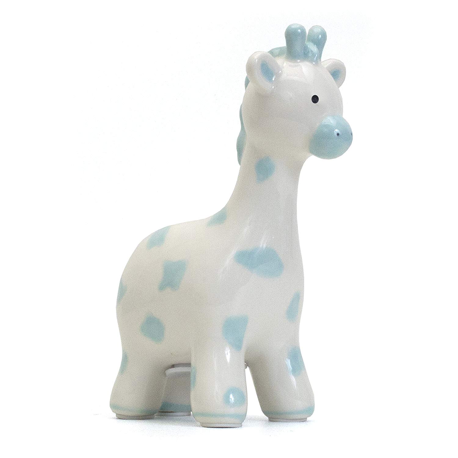 Ceramic Spotted Giraffe Piggy Bank, Blue, Beautifully glazed ceramic