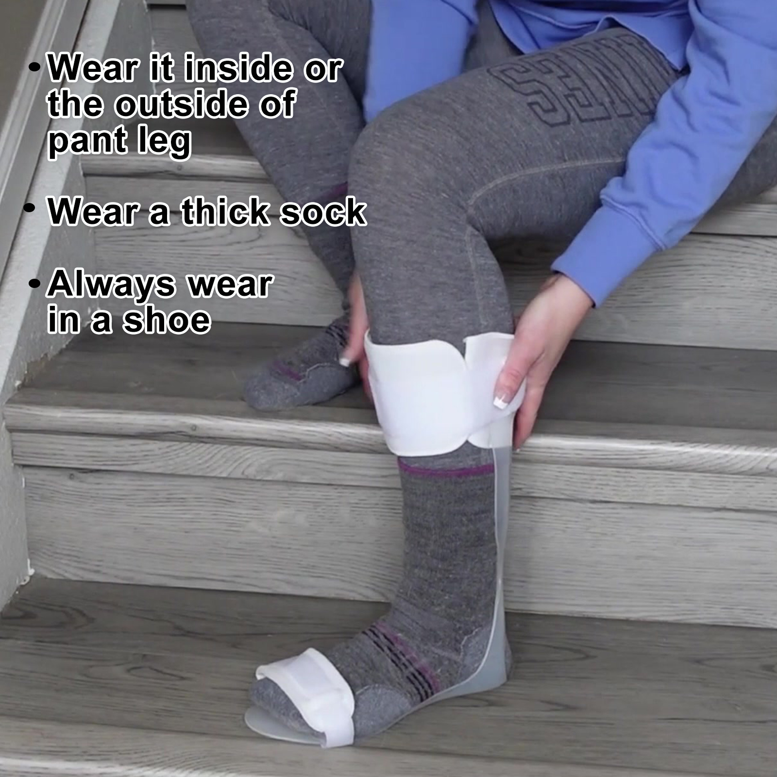 Orthomen AFO Drop Foot Brace for Ankle Foot Orthosis Support(m-Right)