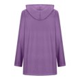 thumbnail image 5 of Scyoekwg Womens Zip Up Hoodies Solid Color Long Sleeve Drawstring Hooded Tunic Sweatshirts Casual Comfy Pullover Tops (Purple,M), 5 of 6