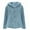 Light Blue, variant on APEXFWDT Women’s Fleece Plush Hooded Sweater Long Sleeve Button-Up Warm Jacket Cozy Winter Outerwear,S,Gray