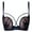 Blue, variant on Women's Classic Half Cup Adjustable Bras Fashion Spaghetti Strap Wavy Hem Design Lace Bralettes Thin Small Push up Sagging Beautiful Back Bra Red 34/M